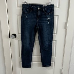 Cosmic Blue ankle jeans. Relaxed fit. Size 30. Dark wash.